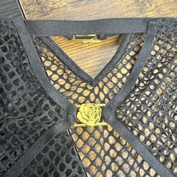 Victoria's Secret Very Sexy Open Back Fishnet Cheeky Panty Black - Picture 6 of 8